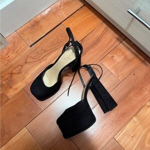SCHUTZ Black Platform Heels
